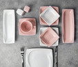 Karaca Bianca Pink 26 Parça 6 Kişilik Kare Kahvaltı Takımı