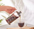 Karaca Coffee Bean French Press Black Flower 350 Ml