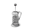 Karaca Coffee Bean French Press Black Flower 350 Ml