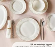 Karaca Siena New Bone 56 Parça 12 Kişilik Yemek Takımı Gold