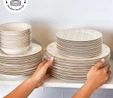 Karaca Siena New Bone 56 Parça 12 Kişilik Yemek Takımı Gold