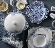 Karaca Fine Bone Aleeza 60 Parça 12 Kişilik Yemek Takımı Kare