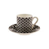 Karaca Leny Siyah 6 Kişilik Kahve Fincanı Takımı 80 ml