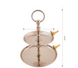 Karaca Birdy Gümüş 2 Katlı İkramlık