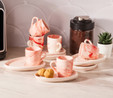 Karaca Siraye Kırmızı 6 Kişilik Kahve Fincanı Takımı 90 ml