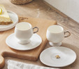 Karaca Hidden Tortoise 2 Kişilik Stoneware Kahve Fincan Takımı 80 ml