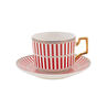 Karaca Jolly Red Double Line 2 Kişilik Çay Fincanı Seti 220 ml