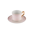  Karaca Jolly Pink Thin Line  6 Kişilik Kahve Fincan Takımı 100 ml