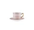 Karaca Jolly Pink Double Line 6 Kişilik Kahve Fincan Takımı 100 ml