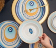 Karaca Blue Eye 24 Parça 6 Kişilik Porselen Yemek Takımı