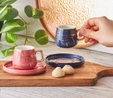 Karaca Marble Pembe Mavi 2 Kişilik Kahve Fincanı Takımı 80 ml