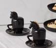 Karaca Black Horse 2 Kişilik Kahve Fincan Takımı 90 ml