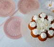 Karaca Dantel Pembe Beyaz 7 Parça Pasta/Tatlı Seti