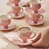Karaca Ocha 6 Kişilik Kahve Fincan Takımı Pembe 90 ml