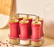 Karaca Gold Berry 7 Parça Kare Cam Baharat Takımı