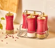 Karaca Gold Berry 7 Parça Kare Cam Baharat Takımı