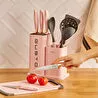 Karaca Gusto Pembe 12 Parça Bıçak/Kesme Tahtası Seti