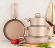 Karaca Biogranit Pink 7 Parça Tencere Seti