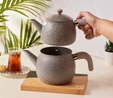 Karaca Biogranit Steel Plus Çaydanlık Takımı Bakalit Kulp Grey