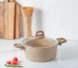 Karaca Biogranit Wood Silver Tencere 24 Cm Kahverengi