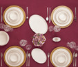 Karaca Red Carpet Collection Streamline Hole Gold 59 Parça 12 Kişilik Porselen Yemek Takımı
