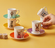 Karaca Zoo 6 Kişilik Kahve Fincan Takımı 80 ml