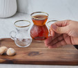 Karaca Donatella 3'lü Kuplu Çay Bardağı 170 ml