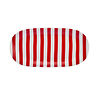 Karaca Kışa Hazırlık Kırmızı Çizgili Büyük Kayık Tabak 34 cm