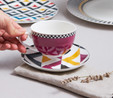 Karaca Game Mor Çay Fincanı ve Tabağı 220 ml