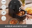 Karaca Multifry Single Pan Siyah Yağsız Fritöz 3,5 L