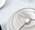 Karaca Streamline Eclipse New Bone 24 Parça 6 Kişilik Yemek Takımı Platin 