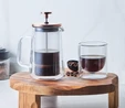 Karaca Pia Konik Çift Cidarlı Borosilikat Cam French Press 350 ml Bronze