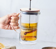 Karaca Pia Çift Cidarlı Borosilikat Cam French Press 600 ml Bronze 