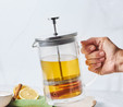 Karaca Pia Çift Cidarlı Borosilikat Cam French Press 800 ml Metalik