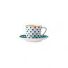 Karaca Polka 6 Kişilik Porselen Kahve Fincanı Takımı 80 ml