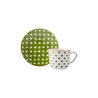 Karaca Polka 6 Kişilik Porselen Kahve Fincanı Takımı 80 ml
