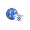 Karaca Polka 6 Kişilik Porselen Kahve Fincanı Takımı 80 ml