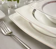 Karaca Fine Pearl Lorenzo 62 Parça 12 Kişilik Kare Yemek Takımı