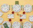 Karaca Canvas Stoneware 18 Parça 6 Kişilik Kahvaltı/Servis Takımı