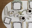 Karaca Nori 32 Parça 6 Kişilik Porselen Kare Kahvaltı/Servis Takımı