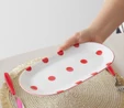 Karaca Polka Dot Porselen Beyaz Kayık Tabak 26 cm