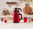 Karaca Tea Glass 2 in 1 Çelik Çay Makinesi ve Kettle Kırmızı