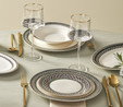Karaca Elegance Bone Cordoba 56 Parça 12 Kişilik Yemek Takımı Gold