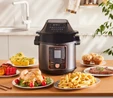 Karaca Cooker 2 in 1 6L Çok Amaçlı Basınçlı Pişirici Akıllı Elektrikli Düdüklü Tencere ve Airfryer Silver