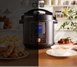 Karaca Cooker 2 in 1 6L Çok Amaçlı Basınçlı Pişirici Akıllı Elektrikli Düdüklü Tencere ve Airfryer Matt Black