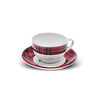 Karaca New Year Yılbaşı Çay Fincanı Ve Tabağı 220 ml Kırmızı