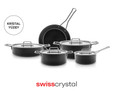 Karaca Swiss Crystal Mastermaid 9 Parça Tencere Seti Shiny Black