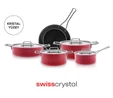 Karaca Swiss Crystal Mastermaid 9 Parça Tencere Seti Imperial Red