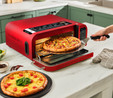 Karaca Multicrust Artisan Retro Pizza Makinesi ve Airfryer Metallic Red