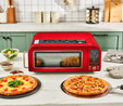 Karaca Multicrust Artisan Retro Pizza Makinesi ve Airfryer Metallic Red